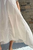 Made in Italy Sa Caleta Cotton Cap Sleeve Pocket Midaxi Dress Stone